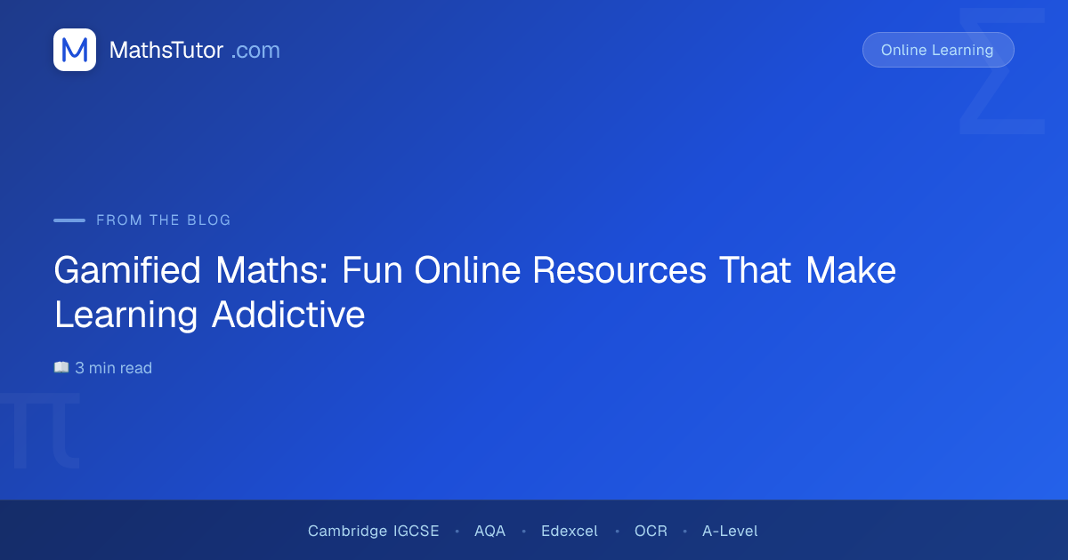 Gamified Maths: Fun Online Resources That Make Learning Addictive ...